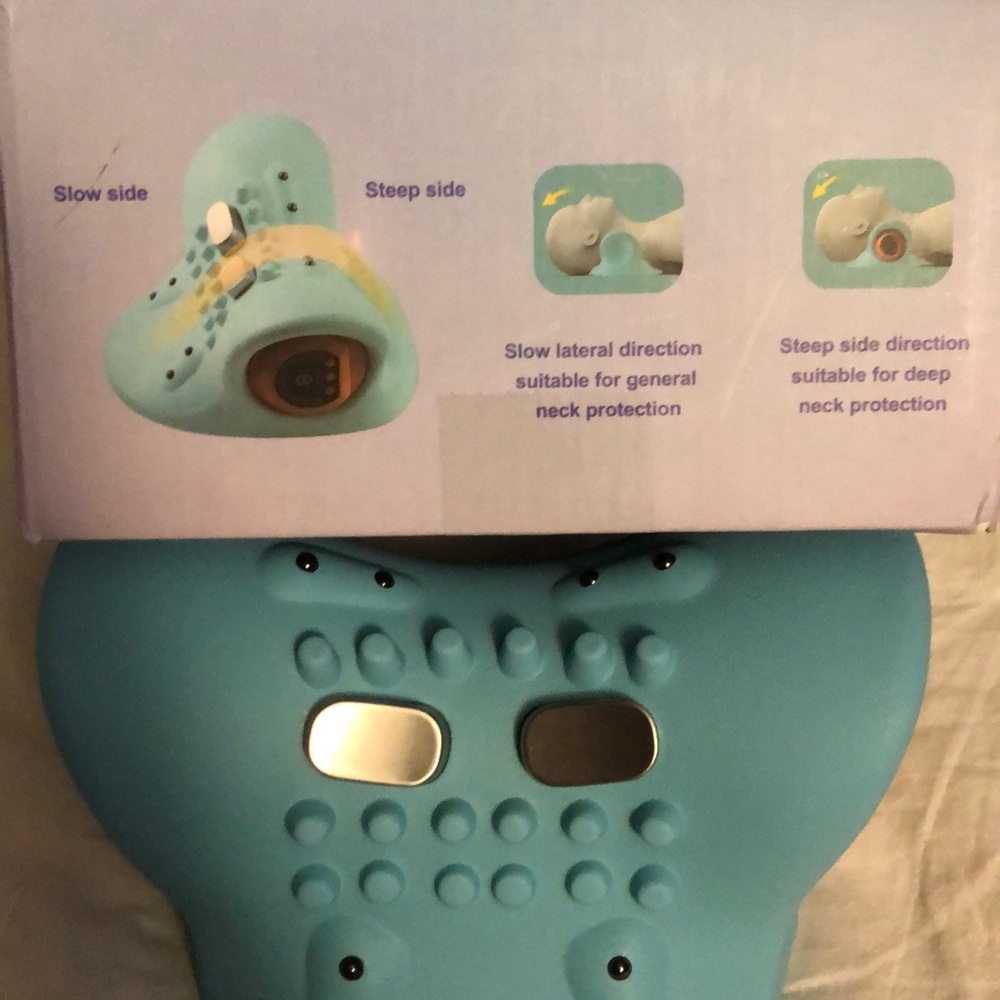 Blue Neck and Back Massage Cushion